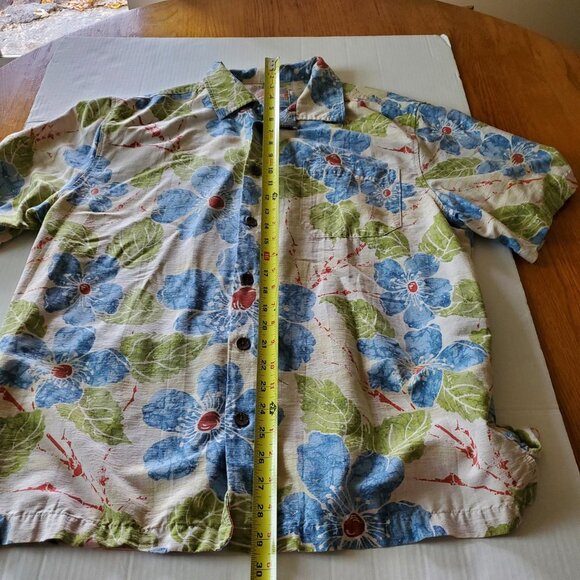 It's 5 O'Clock Somewhere Aloha 100% Silk Button Down Large Shirt Unisex - Picture 14 of 15